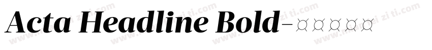 Acta Headline Bold字体转换